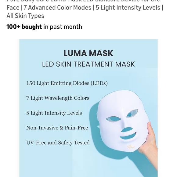 LED Facial Mask - White - Picture 5 of 9
